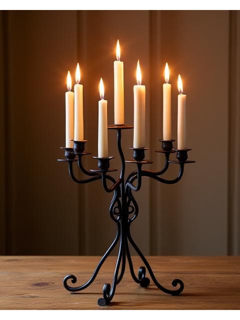 Candelabro in ferro battuto dal design moderno
