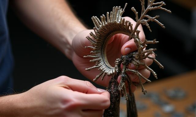 Scultura in metallo su misura in fase di realizzazione